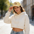 Pastel Yellow Orange Cat Embroidery Baseball Cap