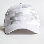 Light White Grey Camo Print Baseball Cap
