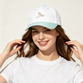 Two Tone Colorful Bird Embroidery Baseball Cap