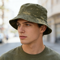 Distressed Olive Bucket Hat