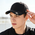 Black Metal Double Ring Rivet Y2K Baseball Cap