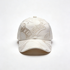 White Embossed Letter Pattern Baseball Cap