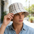 Reversible Stripe Bucket Hat