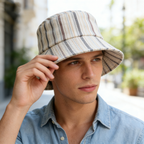 Reversible Stripe Bucket Hat