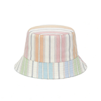 Pastel Vertical Stripe Bucket Hat