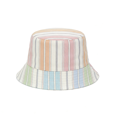 Pastel Vertical Stripe Bucket Hat