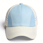 Light Blue Cream Two Tone Contrast Stitch Baseball Cap