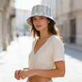 Cool Tone Stripe Bucket Hat